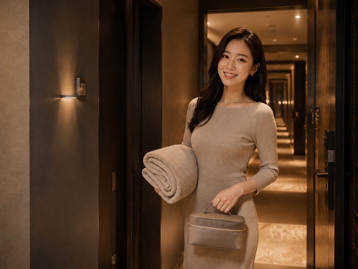 인천 제물포구 방문 홈케어 일정을 준비하는 젊은 성인 한국 여성 관리사